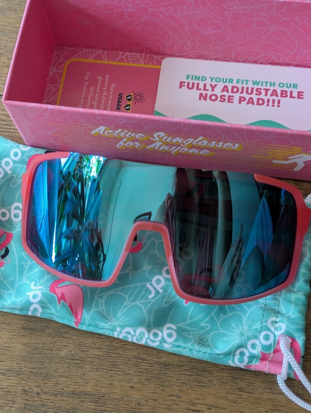 Goodr Astro G Pink "Ready The Confetti Canon" Active Sunglasses - Picture 2 of 10